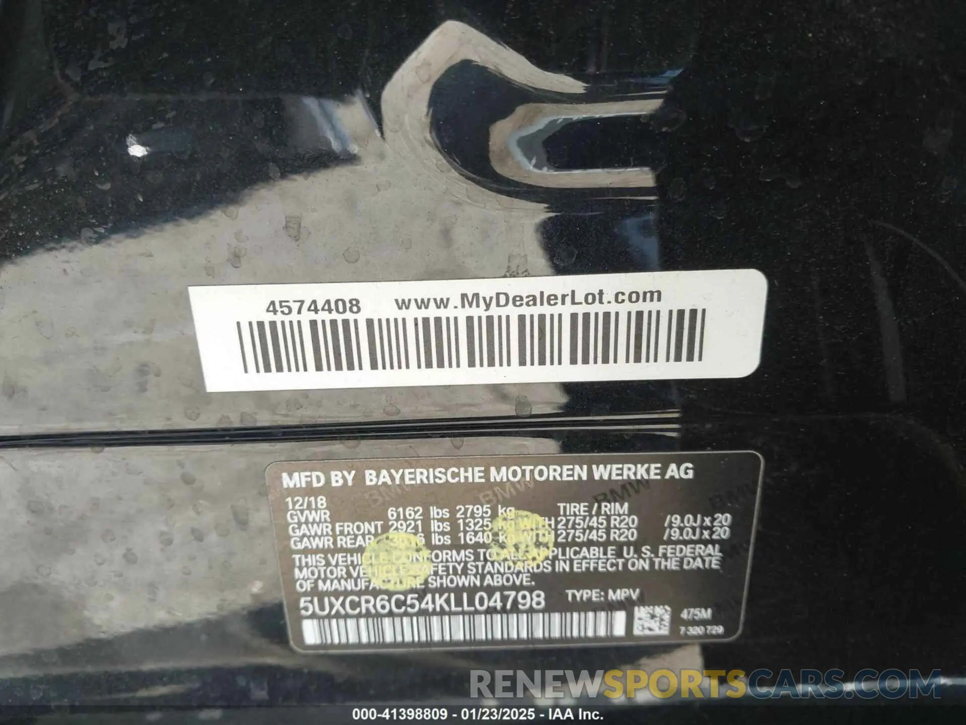 9 fotografías del automóvil dañado 5UXCR6C54KLL04798 BMW X5 2019