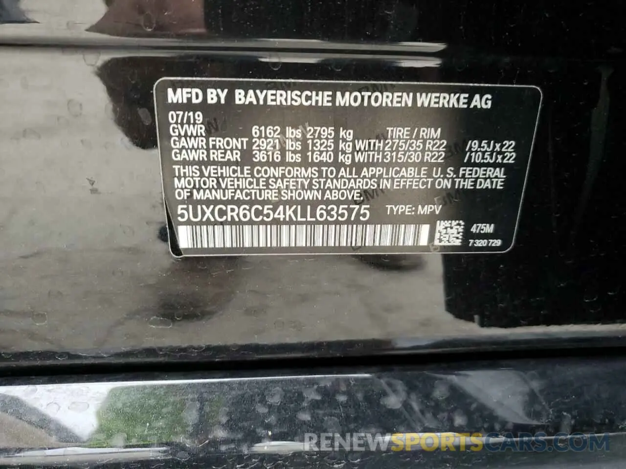 12 fotografías del automóvil dañado 5UXCR6C54KLL63575 BMW X5 2019
