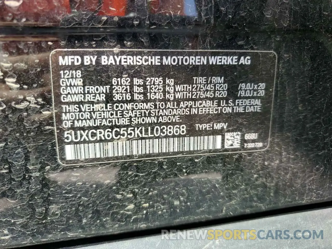 13 fotografías del automóvil dañado 5UXCR6C55KLL03868 BMW X5 2019
