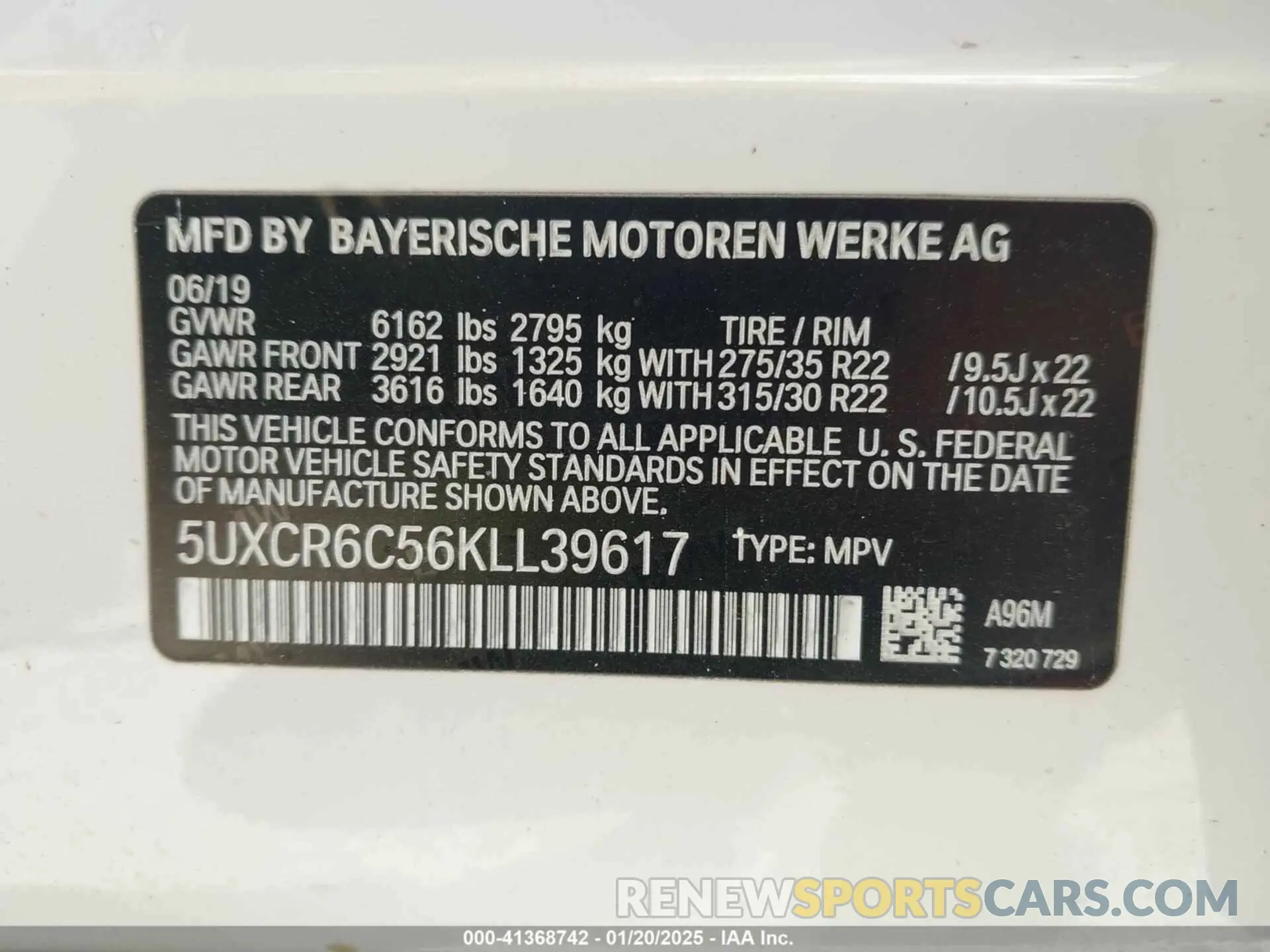 9 fotografías del automóvil dañado 5UXCR6C56KLL39617 BMW X5 2019