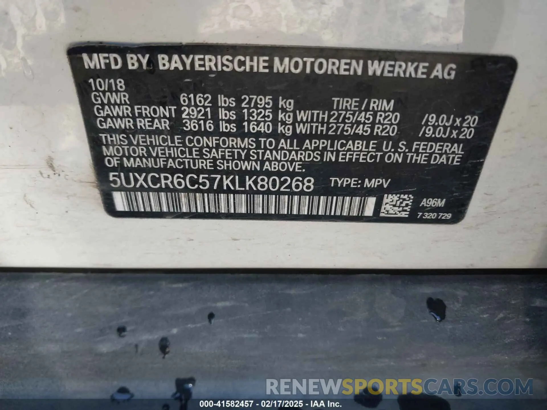 9 fotografías del automóvil dañado 5UXCR6C57KLK80268 BMW X5 2019
