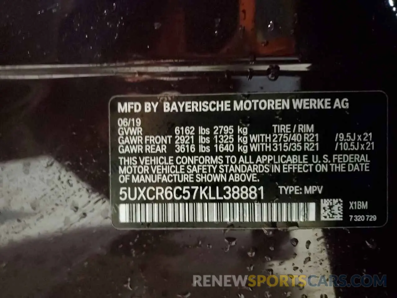 13 fotografías del automóvil dañado 5UXCR6C57KLL38881 BMW X5 2019