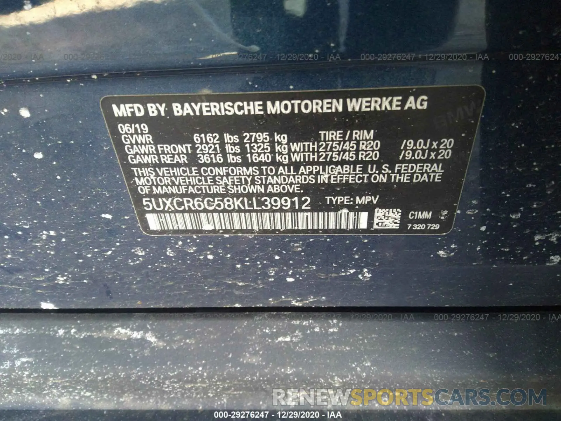 9 fotografías del automóvil dañado 5UXCR6C58KLL39912 BMW X5 2019