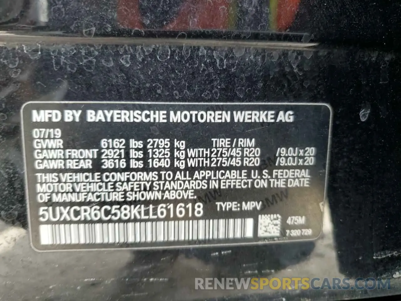 14 fotografías del automóvil dañado 5UXCR6C58KLL61618 BMW X5 2019