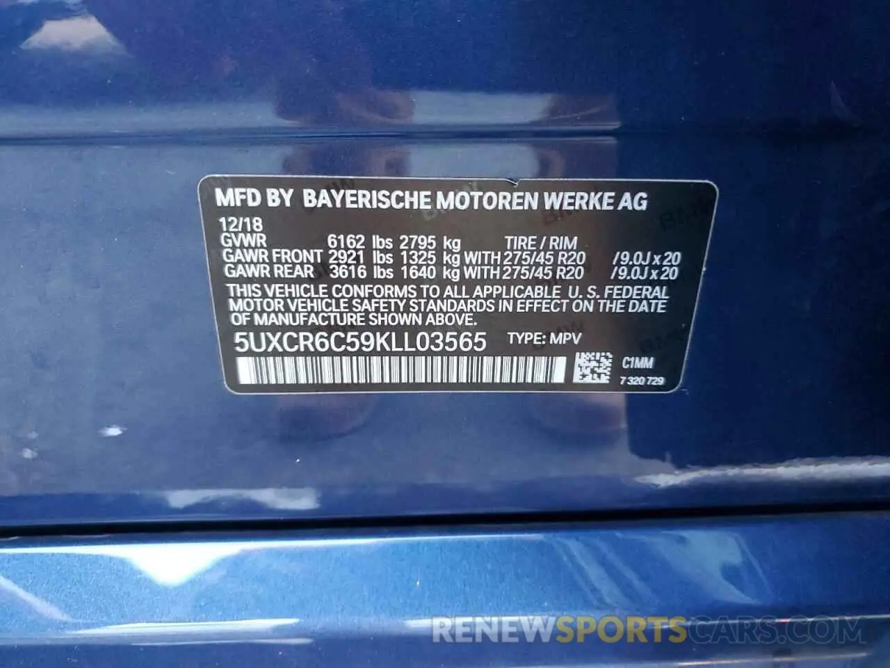 13 fotografías del automóvil dañado 5UXCR6C59KLL03565 BMW X5 2019