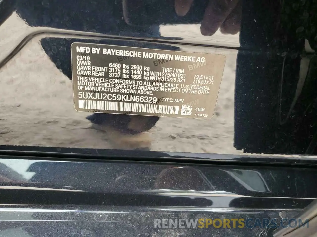 13 fotografías del automóvil dañado 5UXJU2C59KLN66329 BMW X5 2019