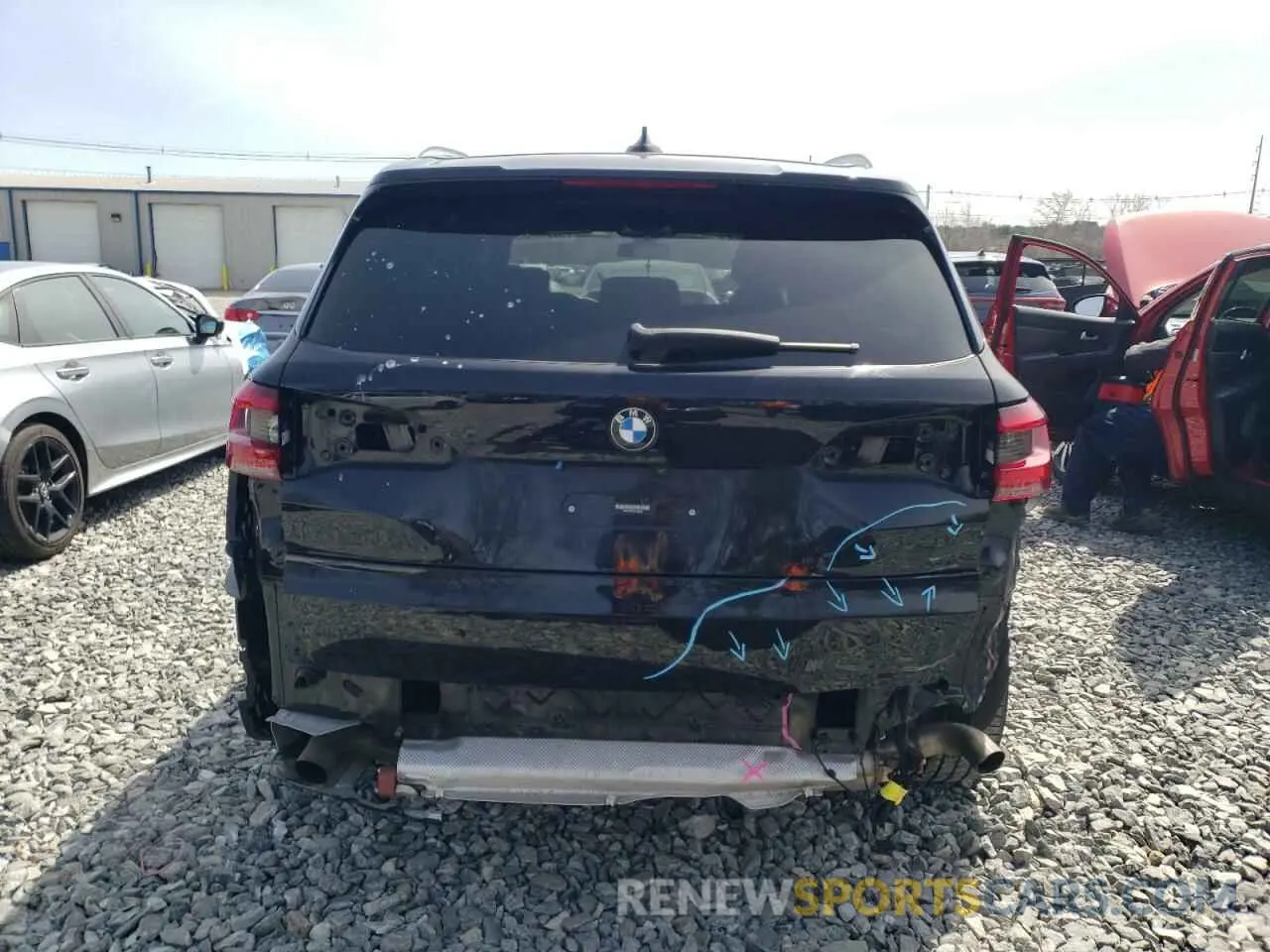 6 fotografías del automóvil dañado 5UXCR6C00L9C02503 BMW X5 2020