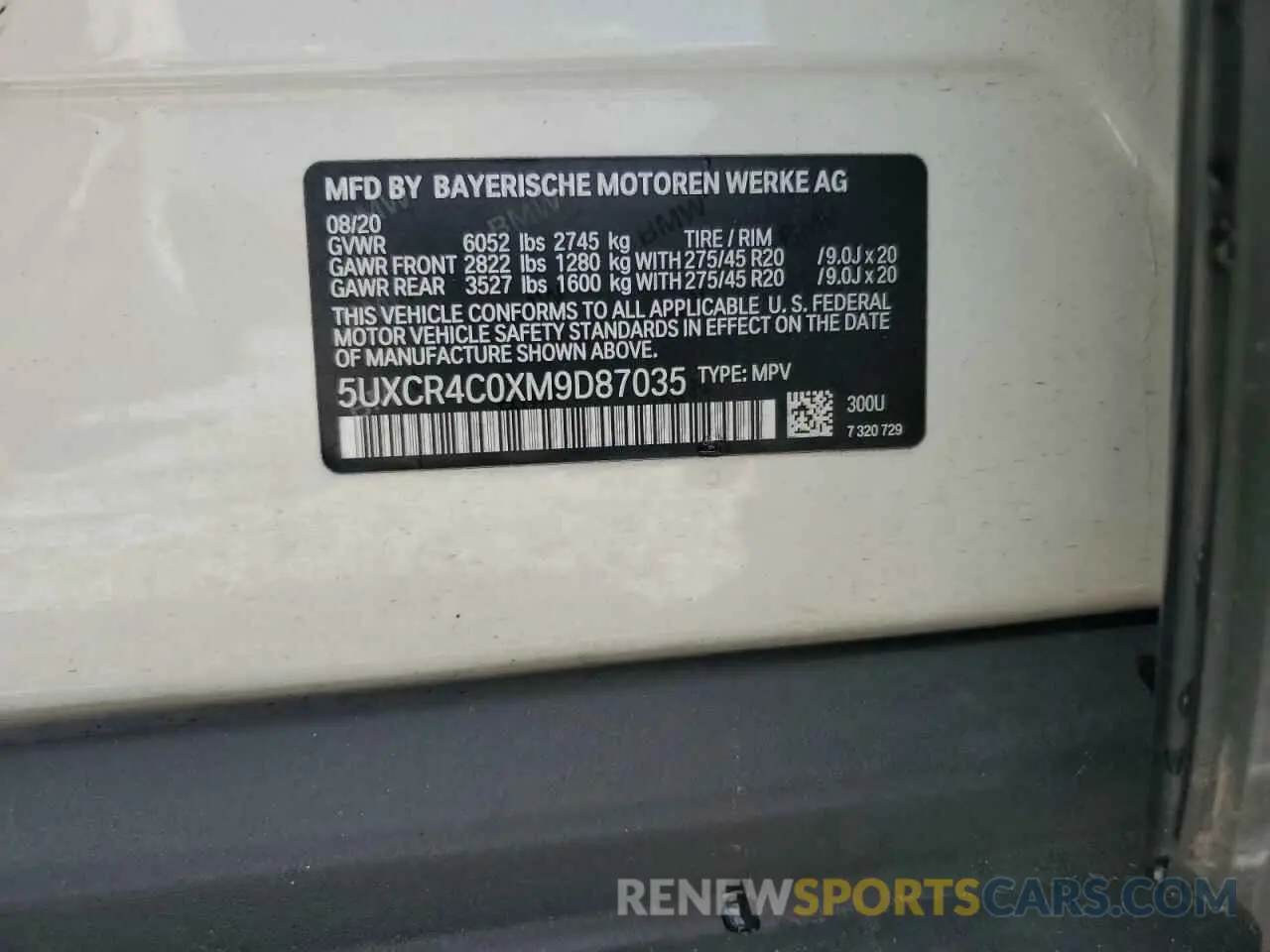13 fotografías del automóvil dañado 5UXCR4C0XM9D87035 BMW X5 2021