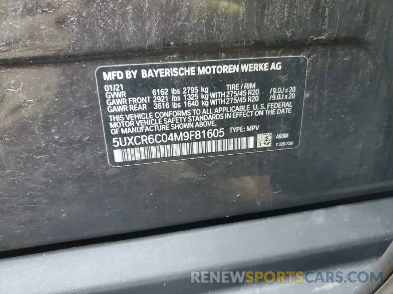 13 fotografías del automóvil dañado 5UXCR6C04M9F81605 BMW X5 2021