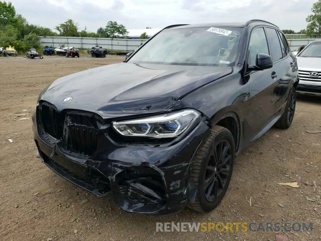 2 fotografías del automóvil dañado 5UXCR6C07M9E69591 BMW X5 2021