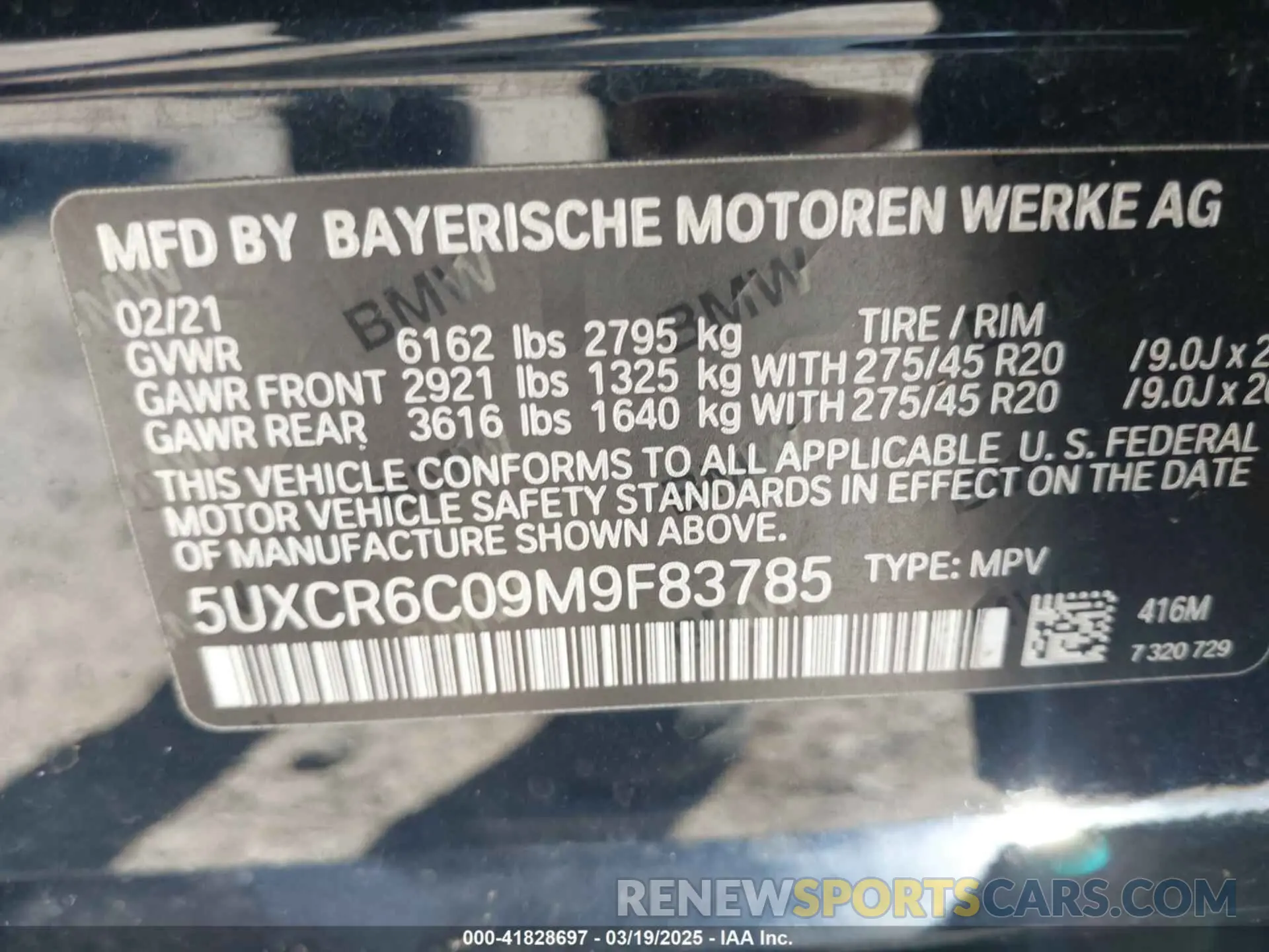 9 fotografías del automóvil dañado 5UXCR6C09M9F83785 BMW X5 2021