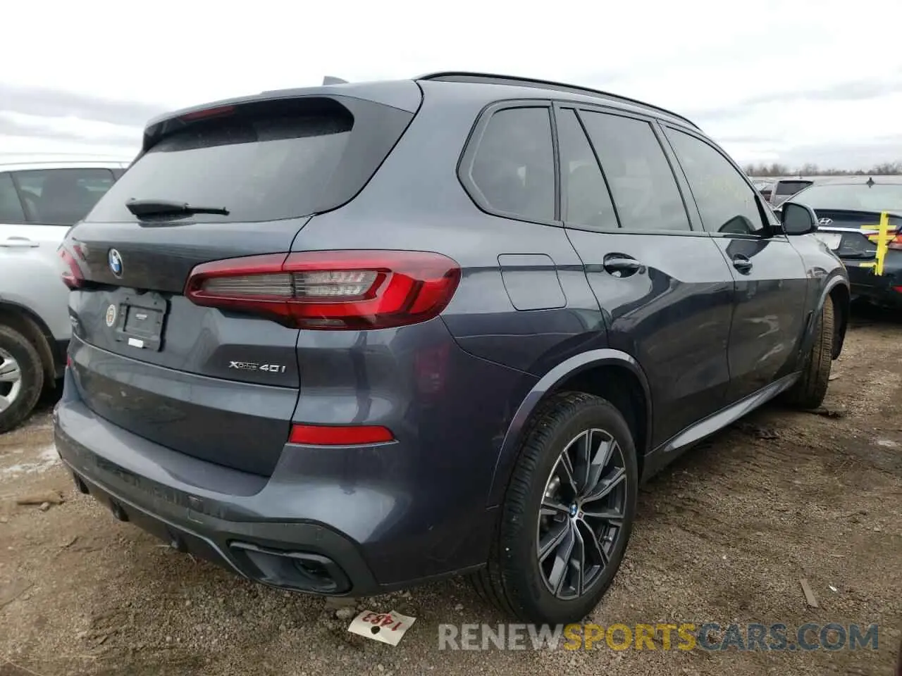4 fotografías del automóvil dañado 5UXCR6C09M9H49593 BMW X5 2021