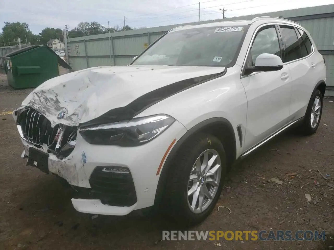 2 fotografías del automóvil dañado 5UXCR6C0XM9E12365 BMW X5 2021