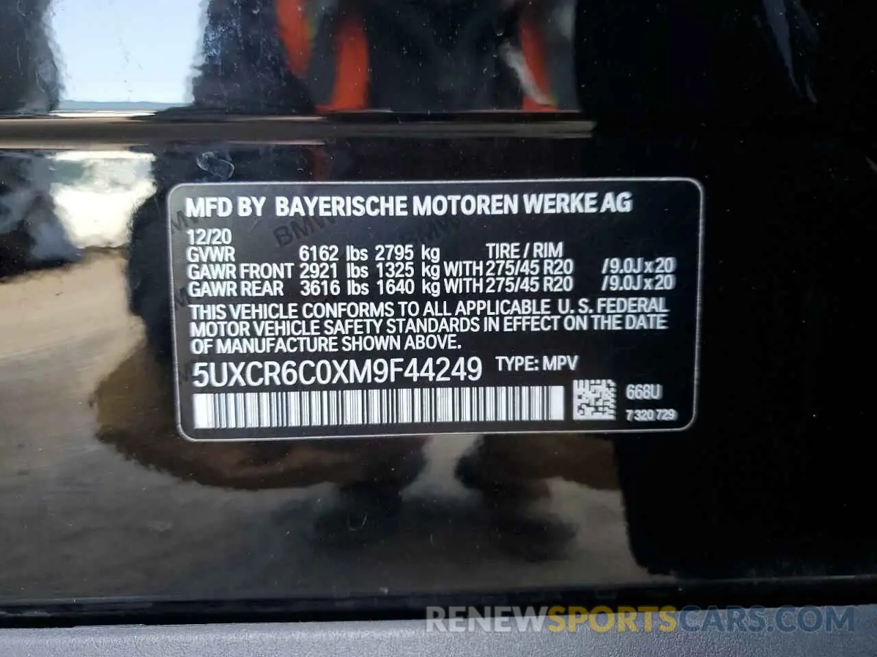 13 fotografías del automóvil dañado 5UXCR6C0XM9F44249 BMW X5 2021
