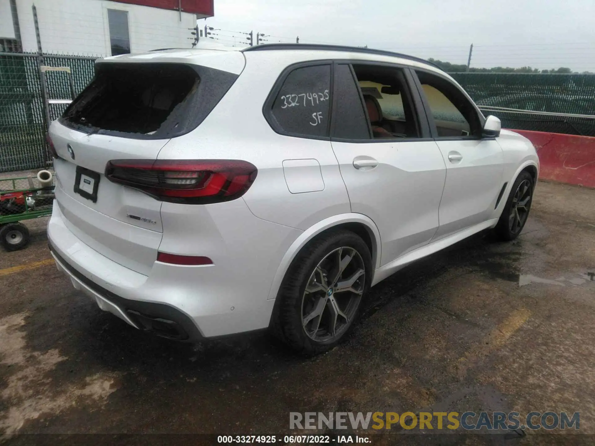 4 fotografías del automóvil dañado 5UXTA6C00M9F53405 BMW X5 2021