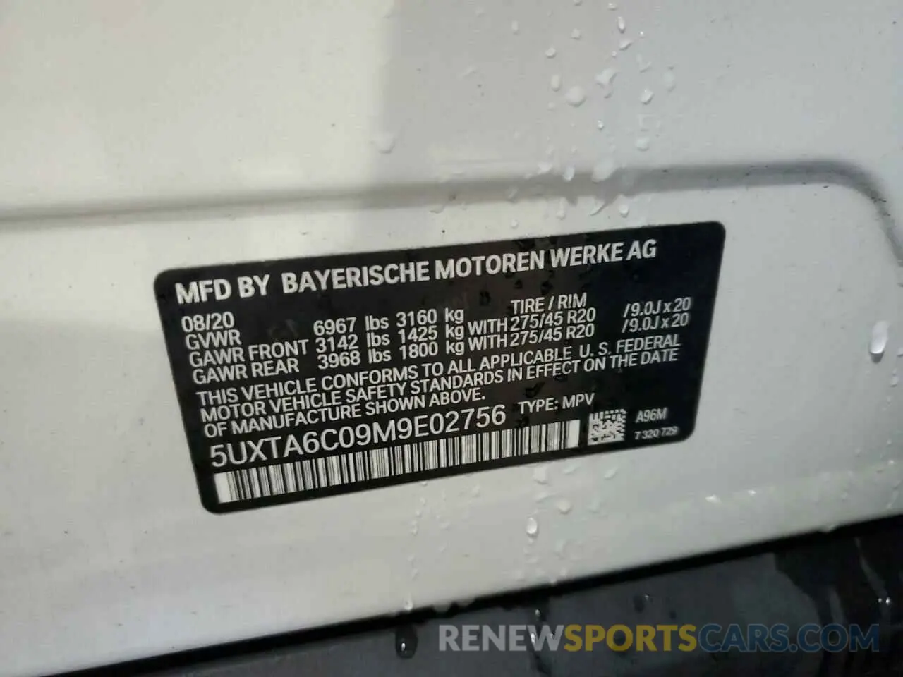 13 fotografías del automóvil dañado 5UXTA6C09M9E02756 BMW X5 2021