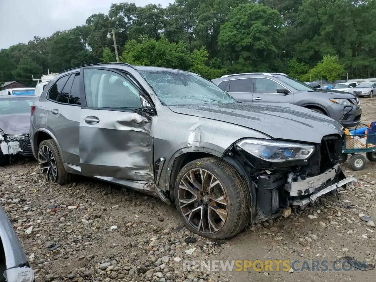 4 fotografías del automóvil dañado 5YMJU0C0XM9F01820 BMW X5 2021