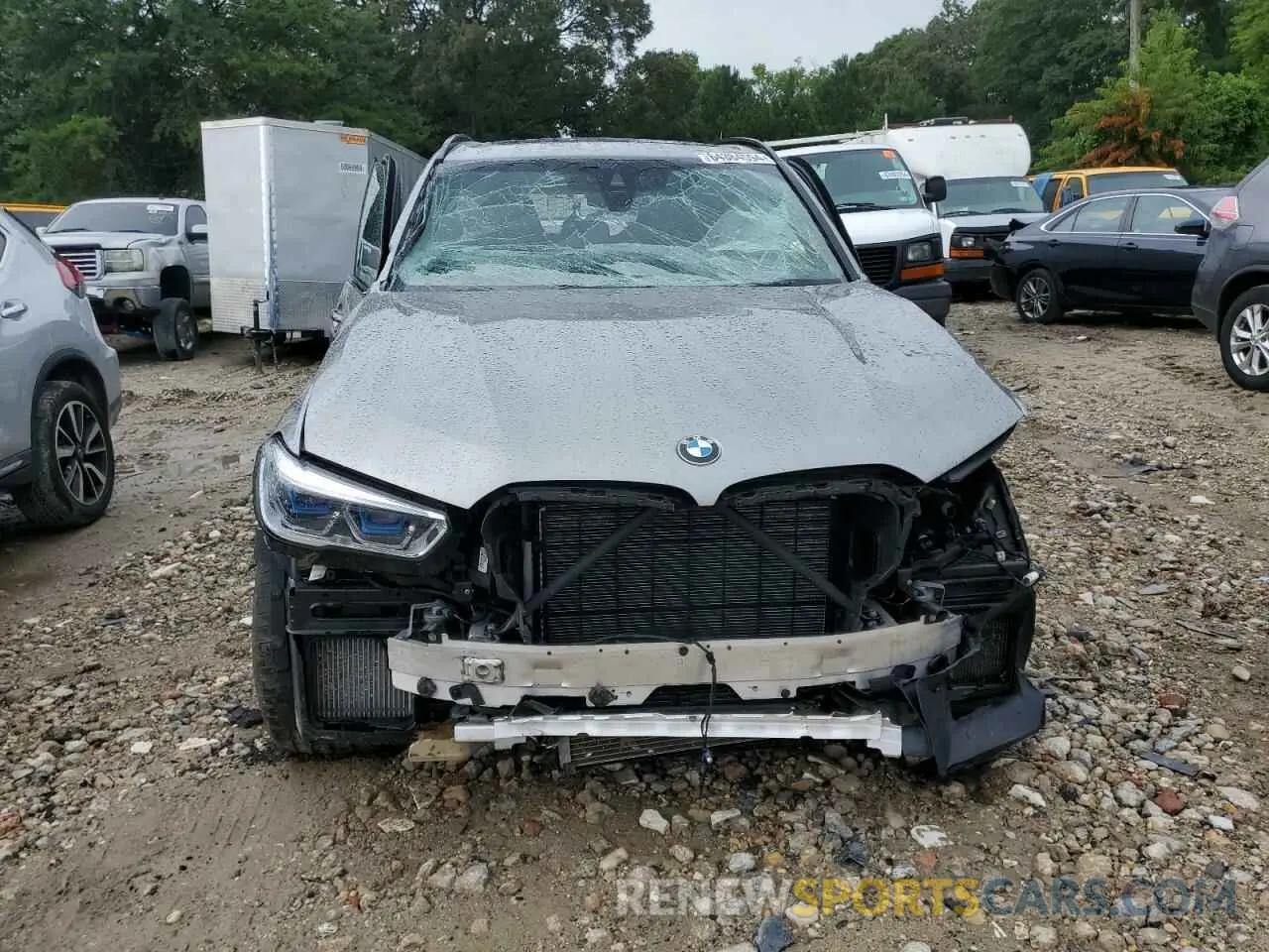 5 fotografías del automóvil dañado 5YMJU0C0XM9F01820 BMW X5 2021