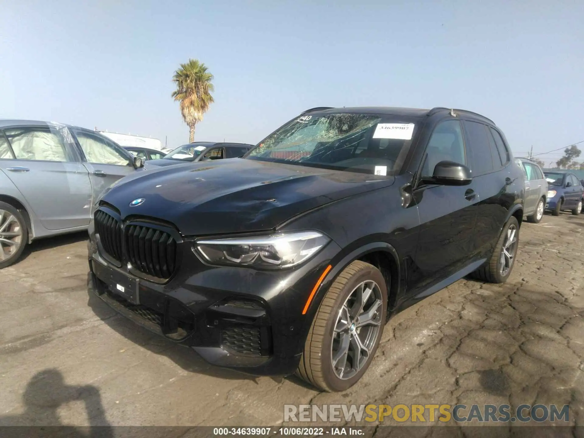 2 fotografías del automóvil dañado 5UXCR4C04N9M53884 BMW X5 2022