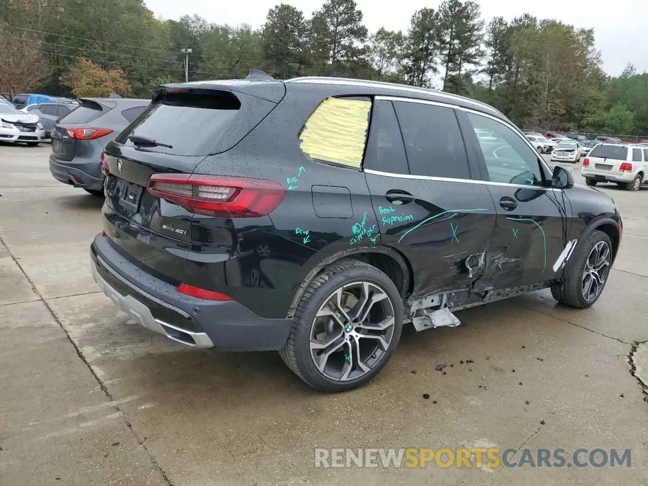 3 fotografías del automóvil dañado 5UXCR4C09N9K62199 BMW X5 2022
