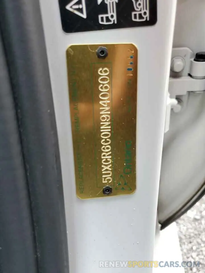 13 fotografías del automóvil dañado 5UXCR6C01N9N40606 BMW X5 2022