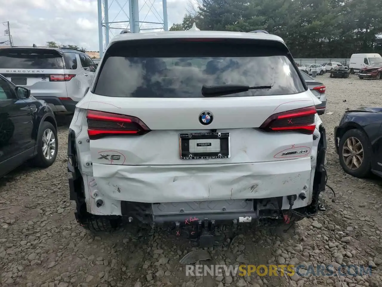 6 fotografías del automóvil dañado 5UXCR6C04N9J12156 BMW X5 2022