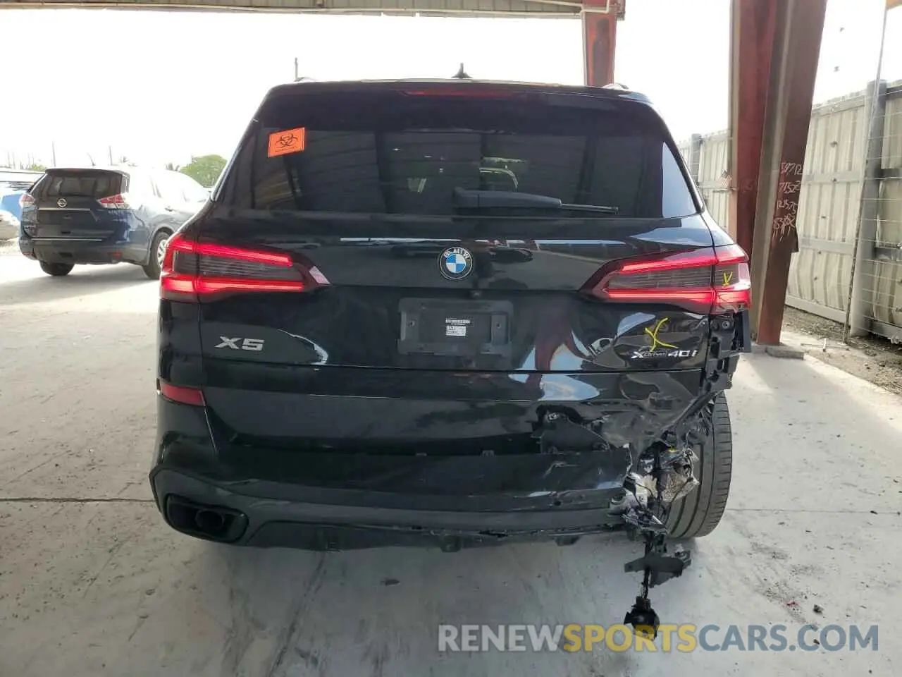 6 fotografías del automóvil dañado 5UXCR6C0XN9M08766 BMW X5 2022