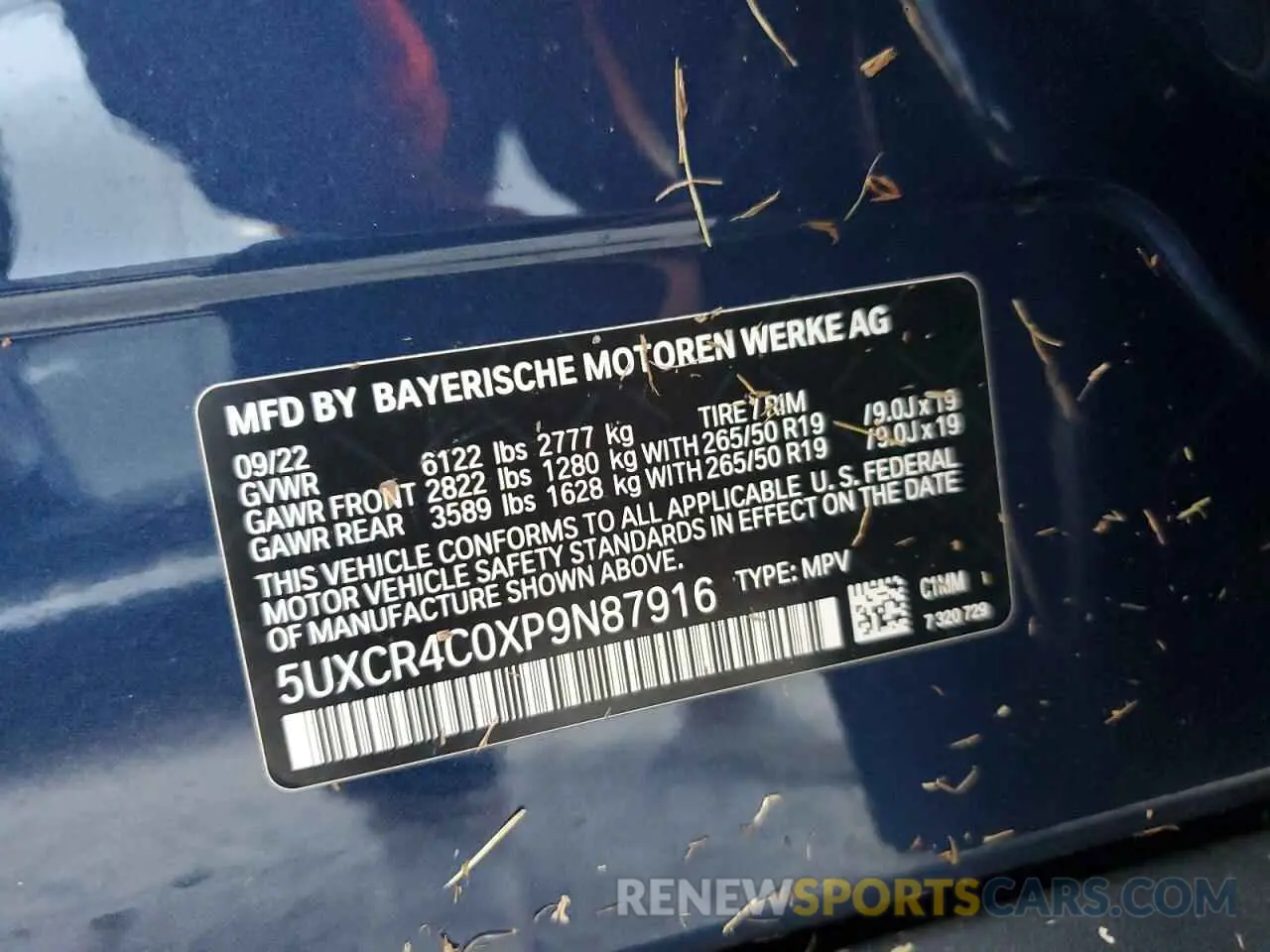 14 fotografías del automóvil dañado 5UXCR4C0XP9N87916 BMW X5 2023