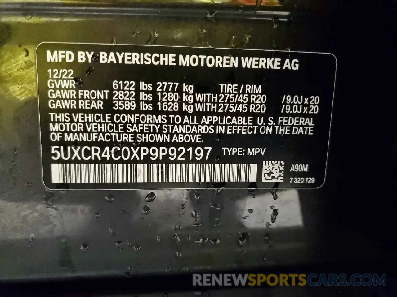 14 fotografías del automóvil dañado 5UXCR4C0XP9P92197 BMW X5 2023