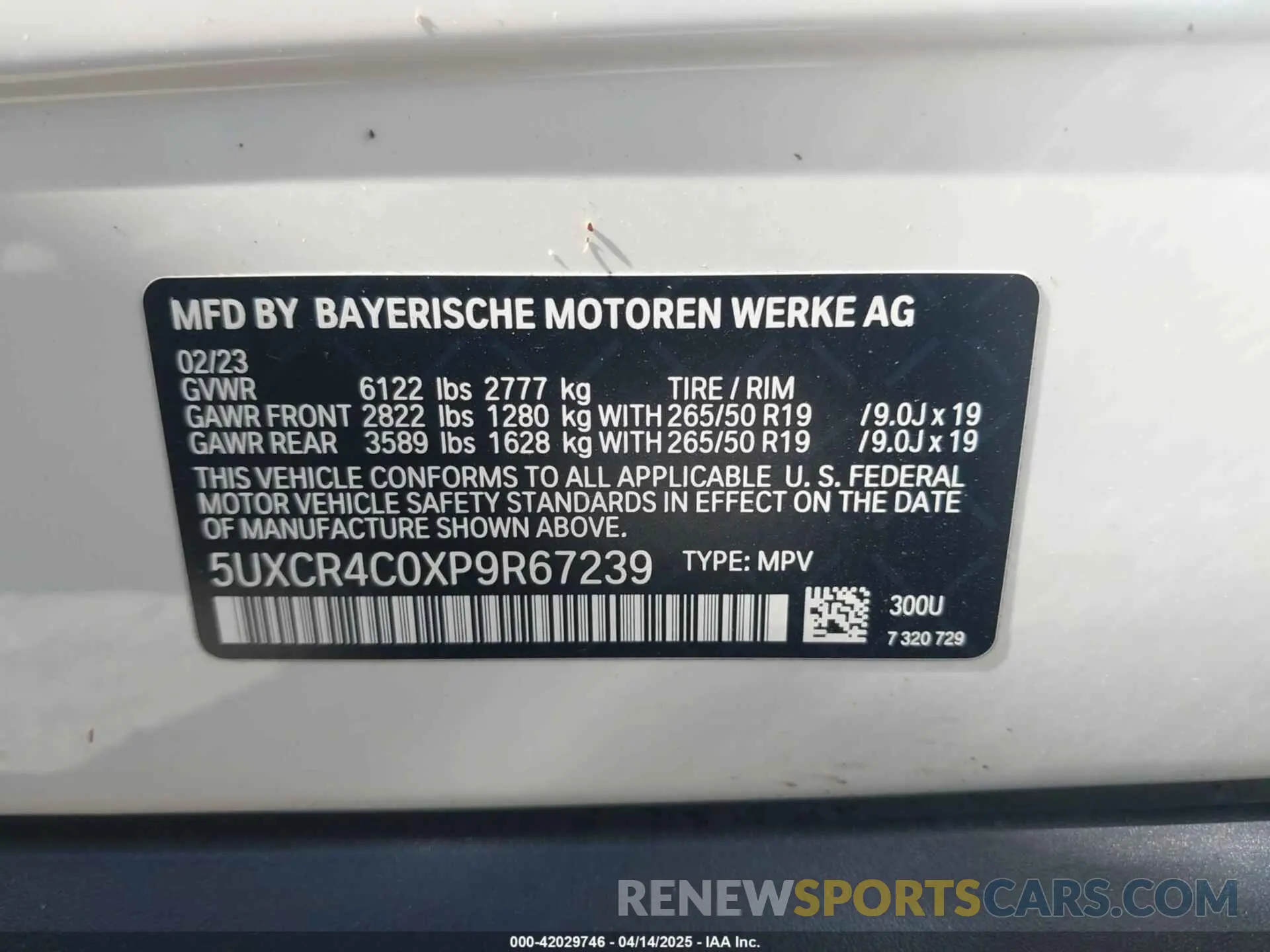 9 fotografías del automóvil dañado 5UXCR4C0XP9R67239 BMW X5 2023