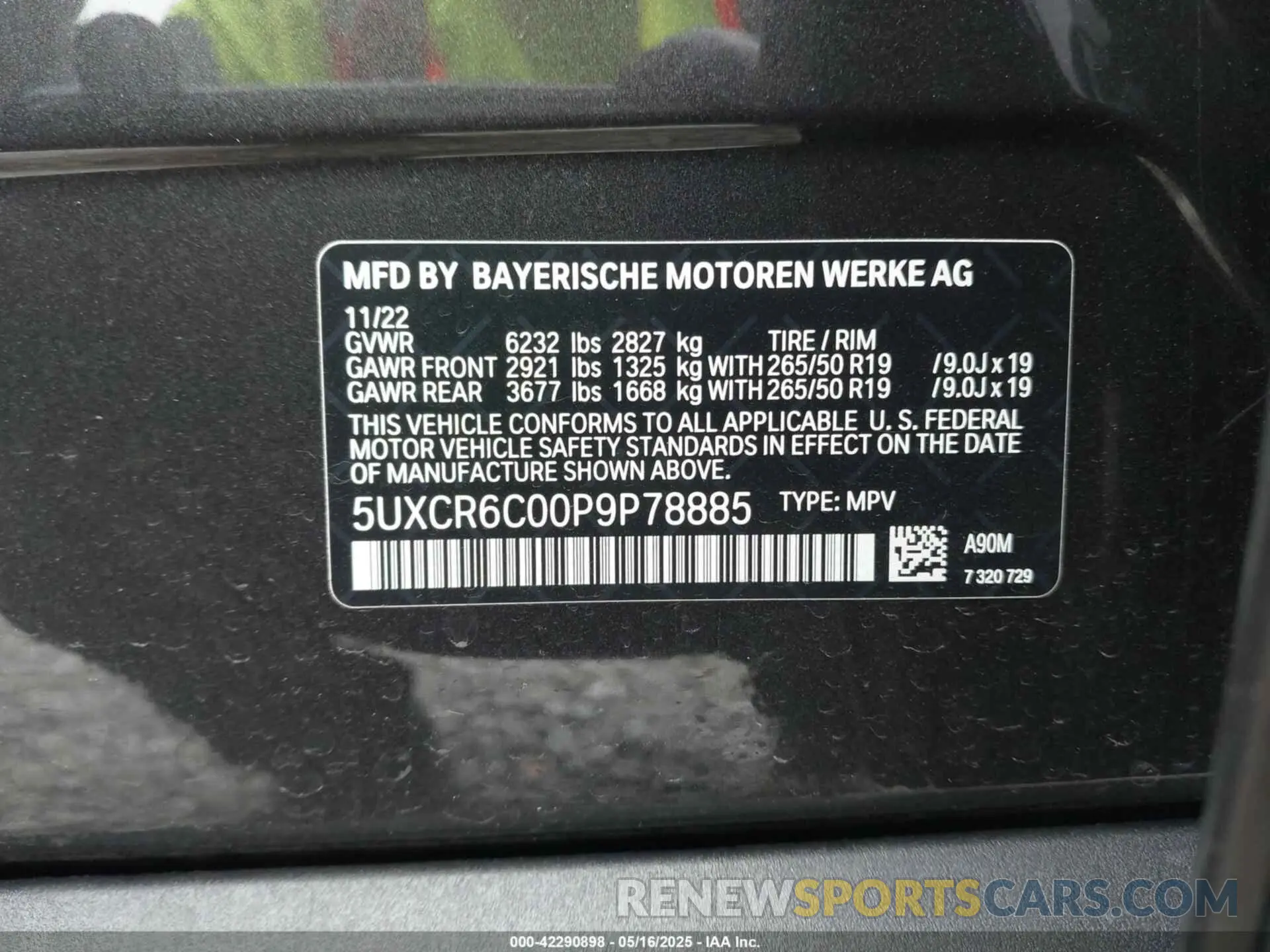 9 fotografías del automóvil dañado 5UXCR6C00P9P78885 BMW X5 2023