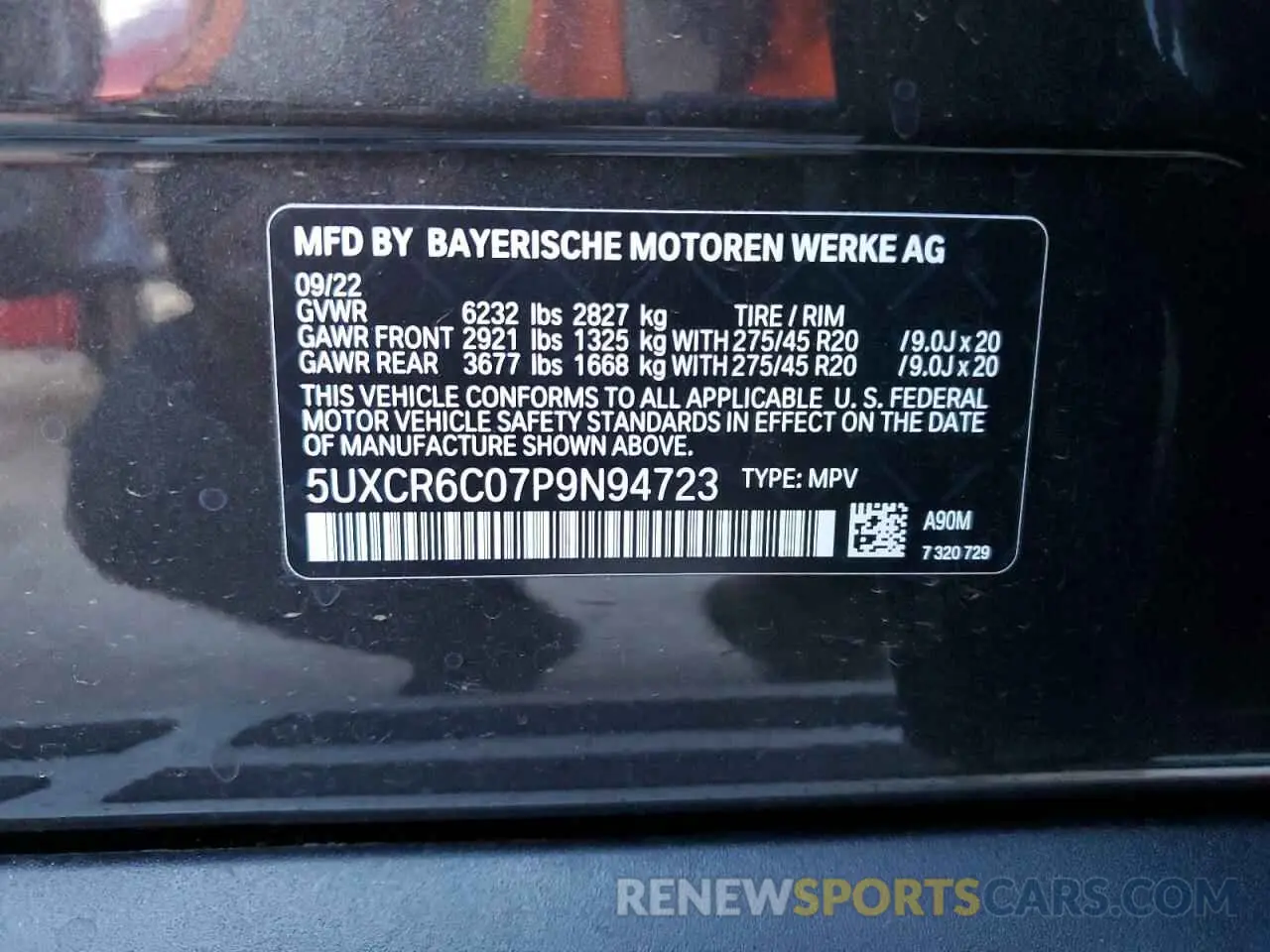 13 fotografías del automóvil dañado 5UXCR6C07P9N94723 BMW X5 2023