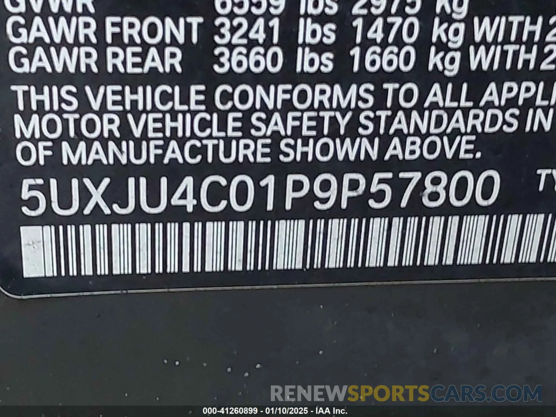 9 fotografías del automóvil dañado 5UXJU4C01P9P57800 BMW X5 2023