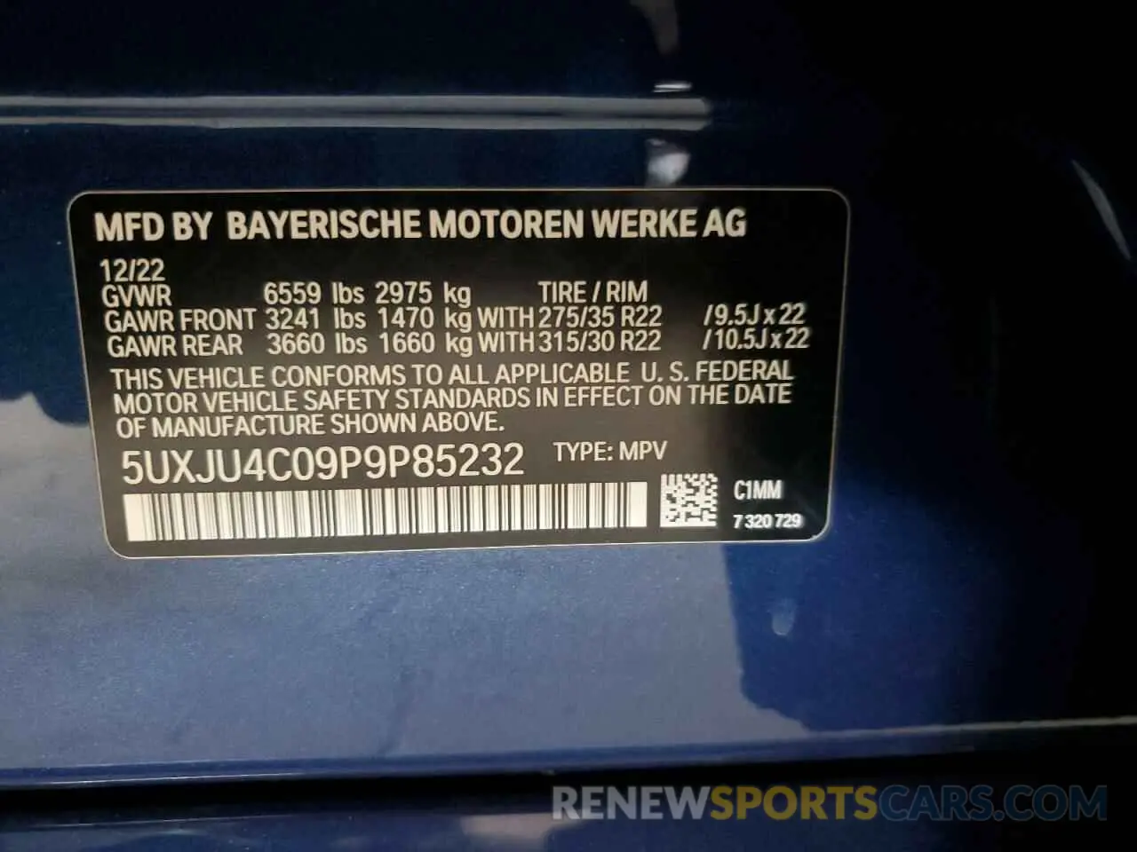 13 fotografías del automóvil dañado 5UXJU4C09P9P85232 BMW X5 2023