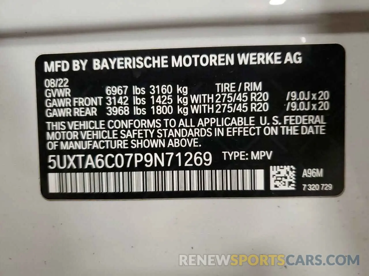 14 fotografías del automóvil dañado 5UXTA6C07P9N71269 BMW X5 2023