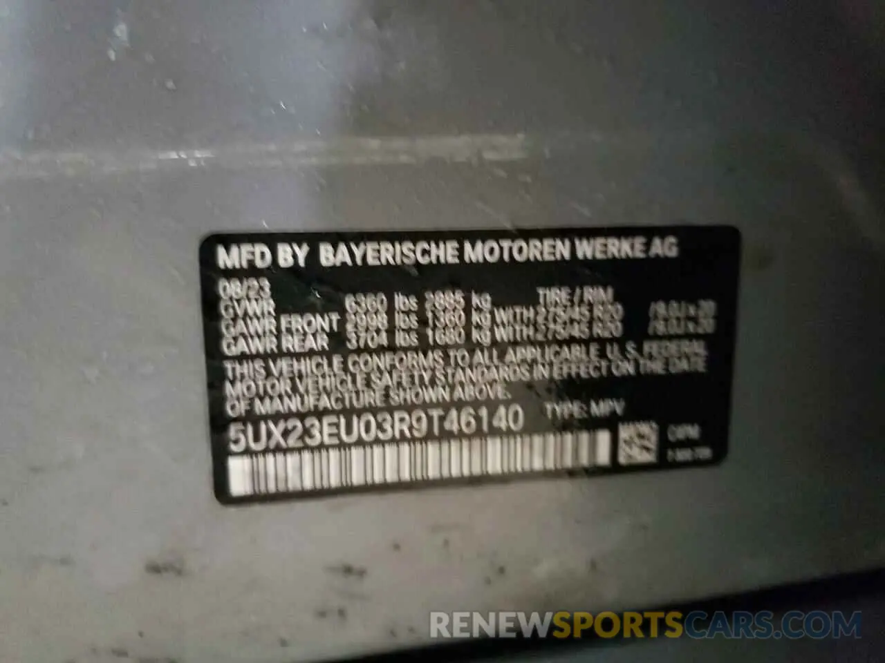 12 fotografías del automóvil dañado 5UX23EU03R9T46140 BMW X5 2024