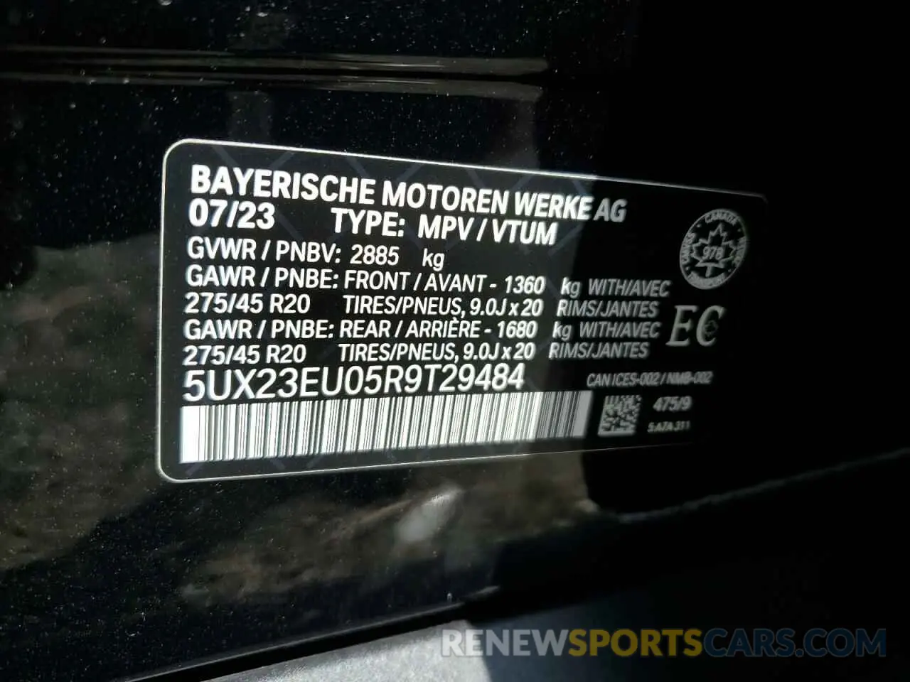 13 fotografías del automóvil dañado 5UX23EU05R9T29484 BMW X5 2024