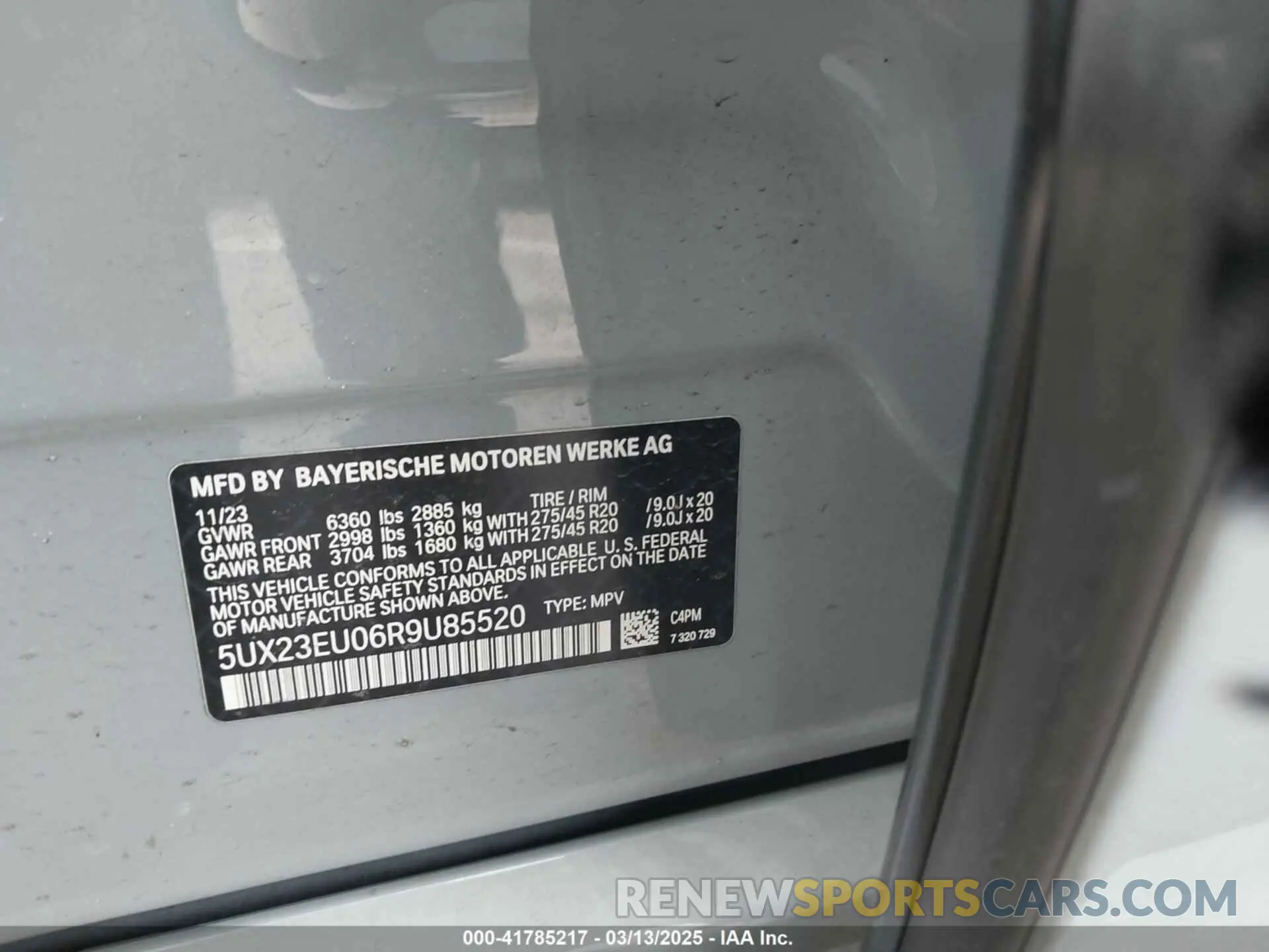 9 fotografías del automóvil dañado 5UX23EU06R9U85520 BMW X5 2024