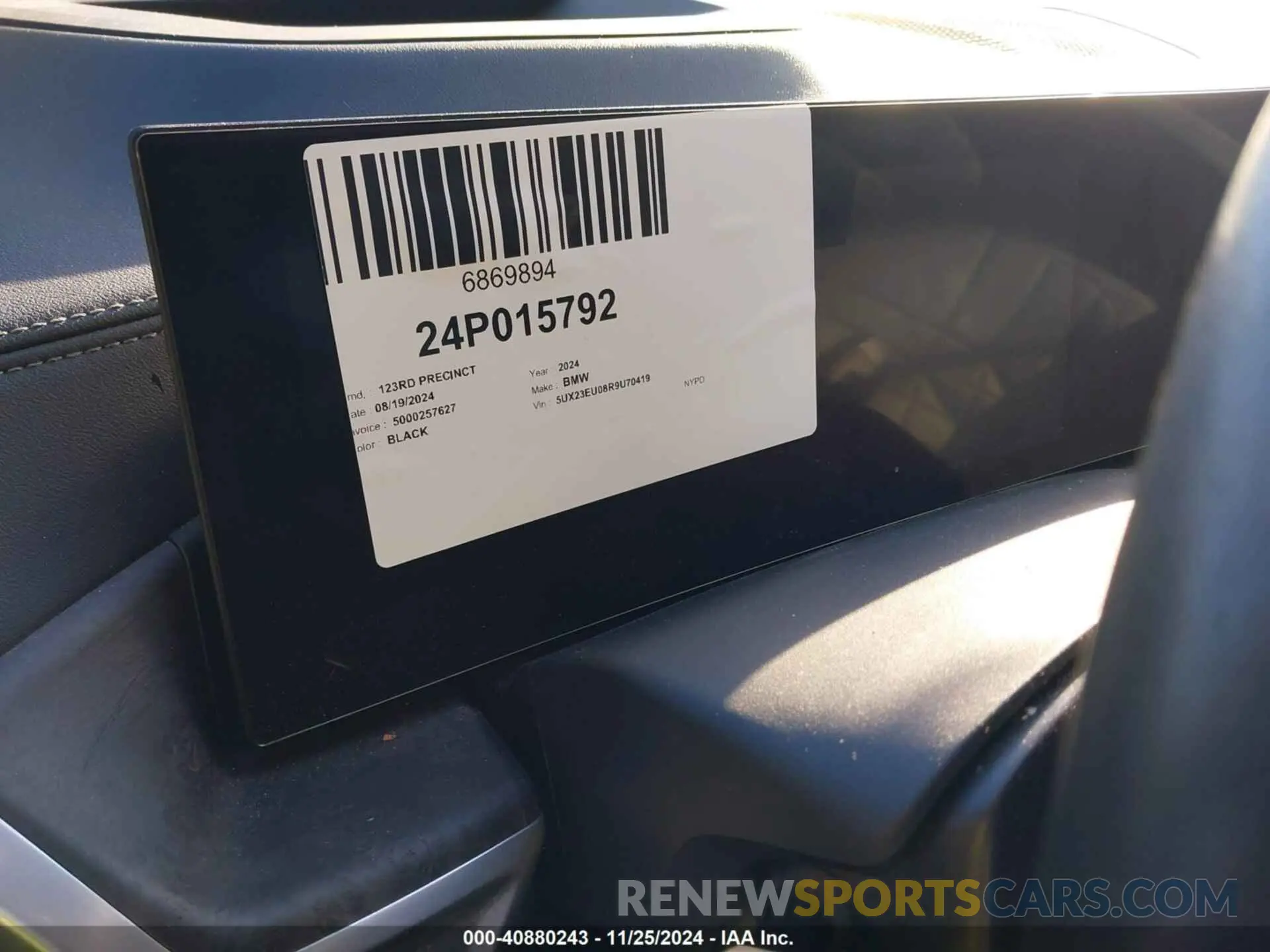 7 fotografías del automóvil dañado 5UX23EU08R9U70419 BMW X5 2024