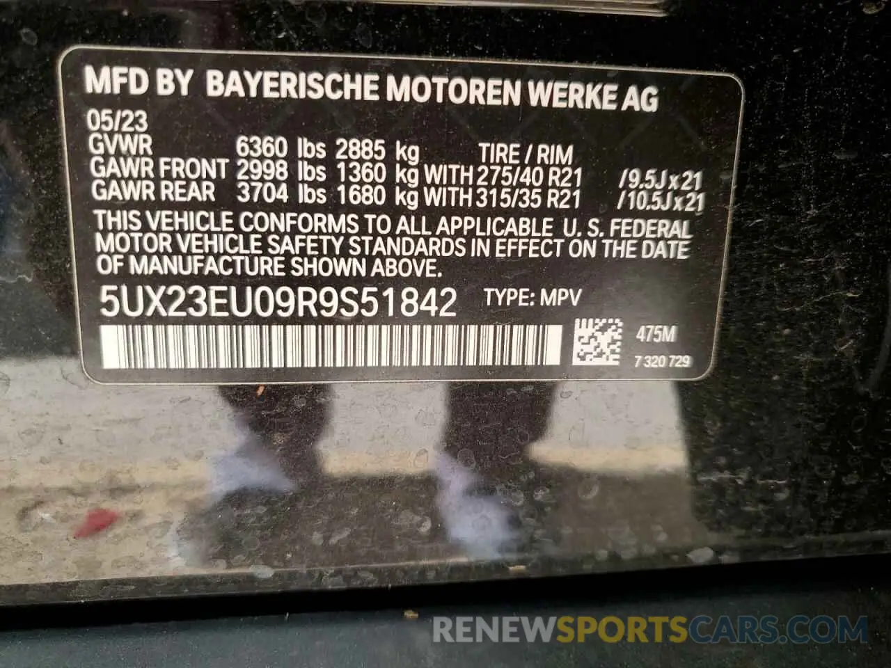 13 fotografías del automóvil dañado 5UX23EU09R9S51842 BMW X5 2024