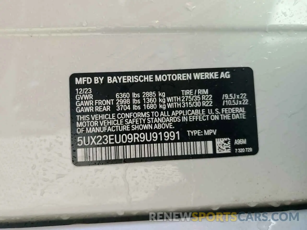 13 fotografías del automóvil dañado 5UX23EU09R9U91991 BMW X5 2024