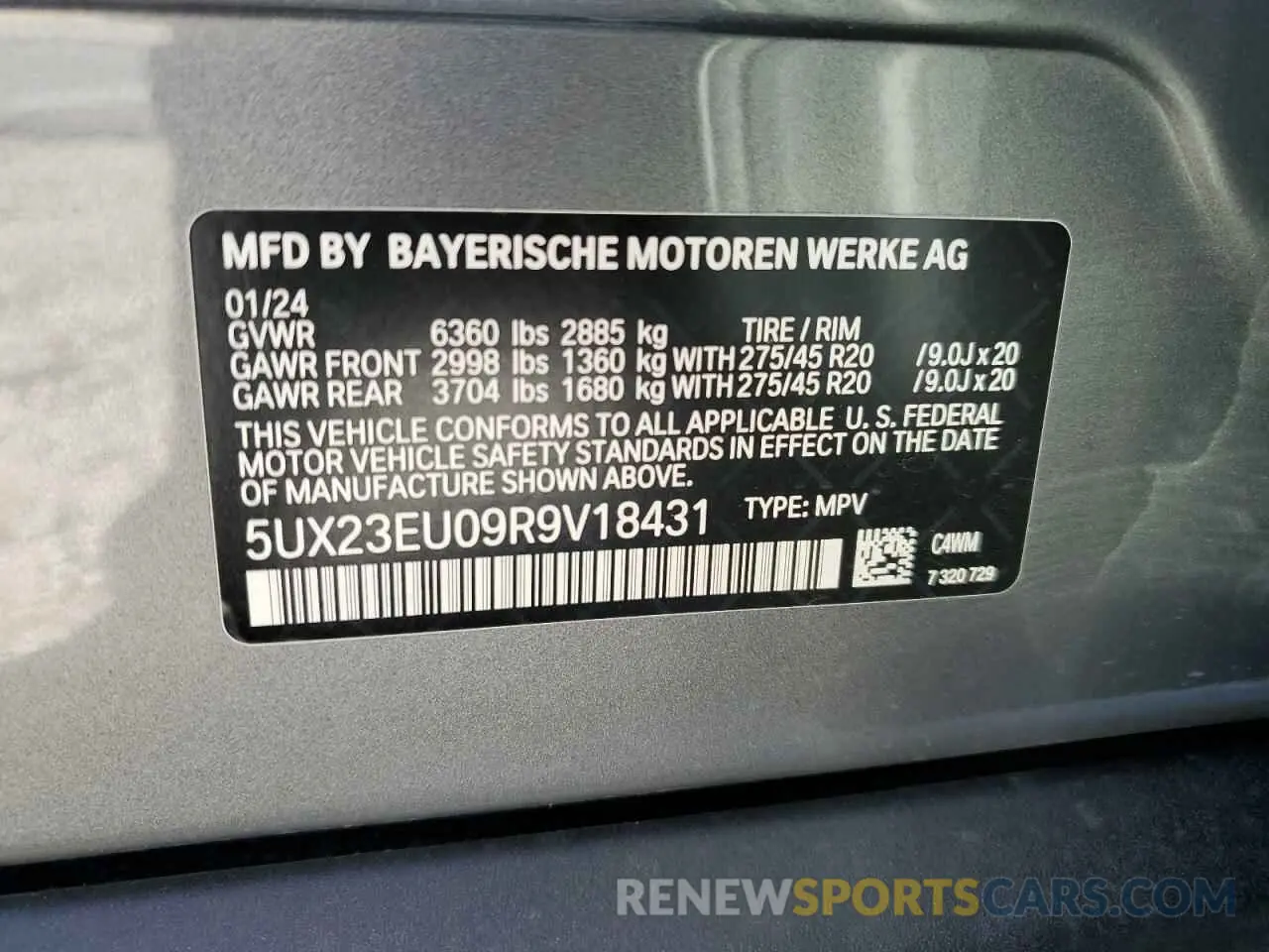 13 fotografías del automóvil dañado 5UX23EU09R9V18431 BMW X5 2024