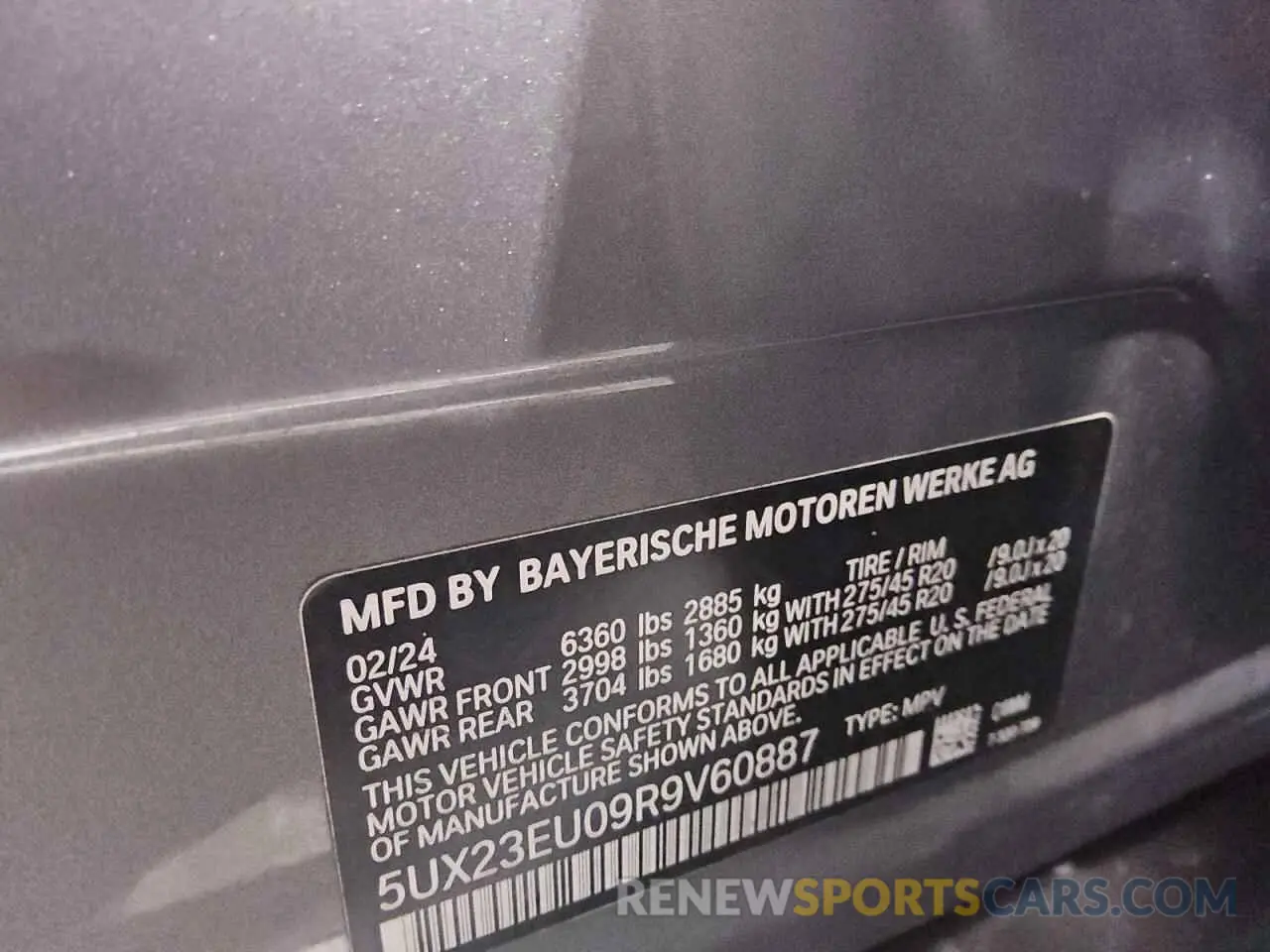 13 fotografías del automóvil dañado 5UX23EU09R9V60887 BMW X5 2024