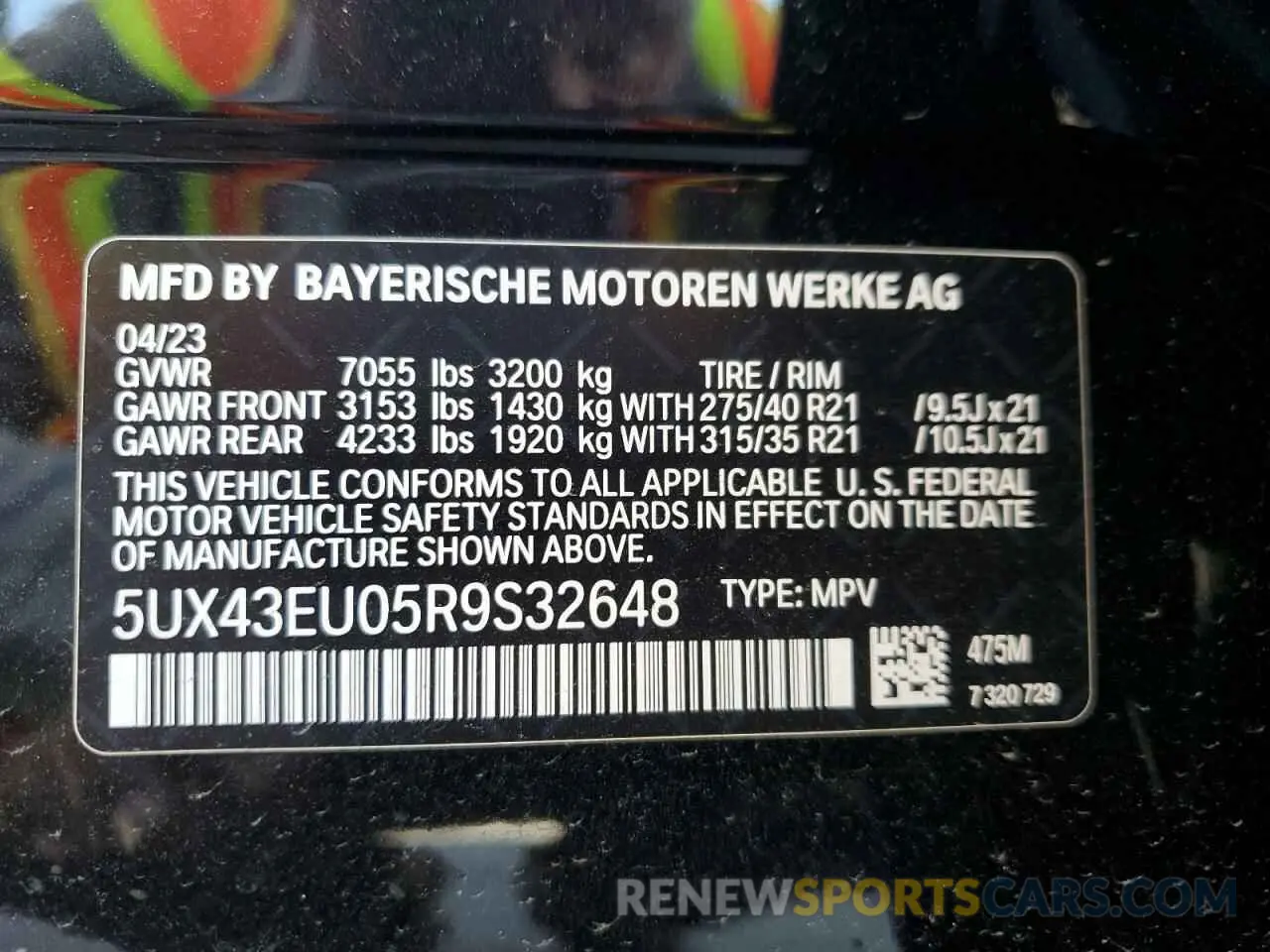 12 fotografías del automóvil dañado 5UX43EU05R9S32648 BMW X5 2024