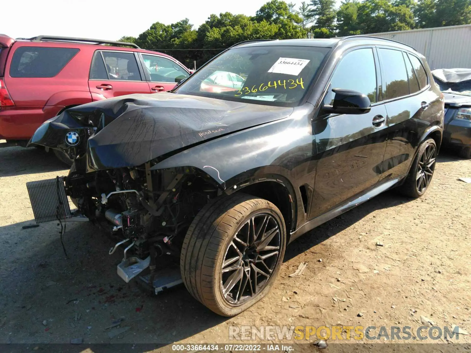 2 fotografías del automóvil dañado 5YMJU0C09M9H05797 BMW X5 M 2021