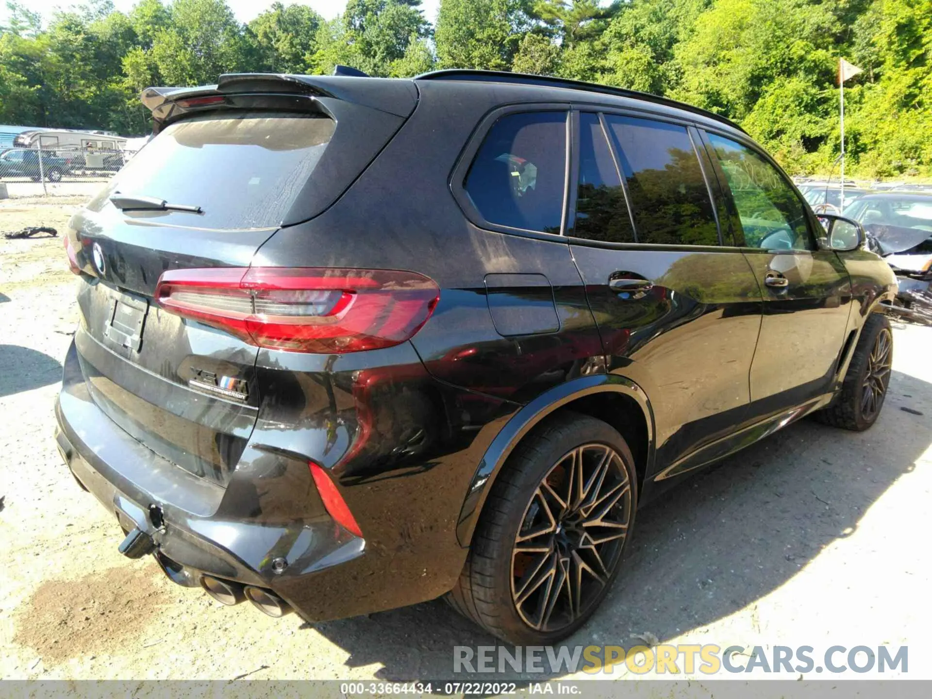 4 fotografías del automóvil dañado 5YMJU0C09M9H05797 BMW X5 M 2021