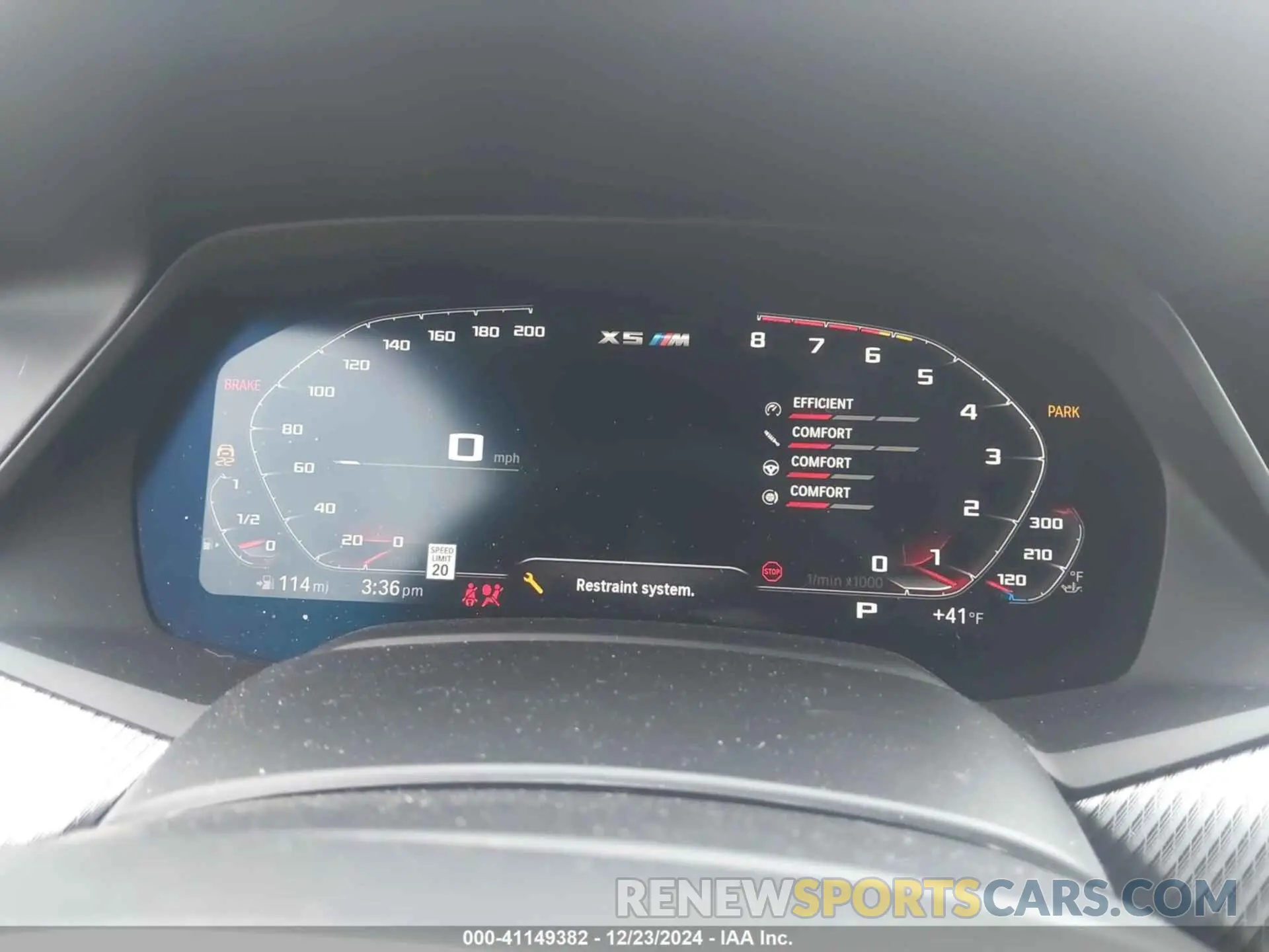 7 fotografías del automóvil dañado 5YMJU0C07N9L11794 BMW X5 M 2022