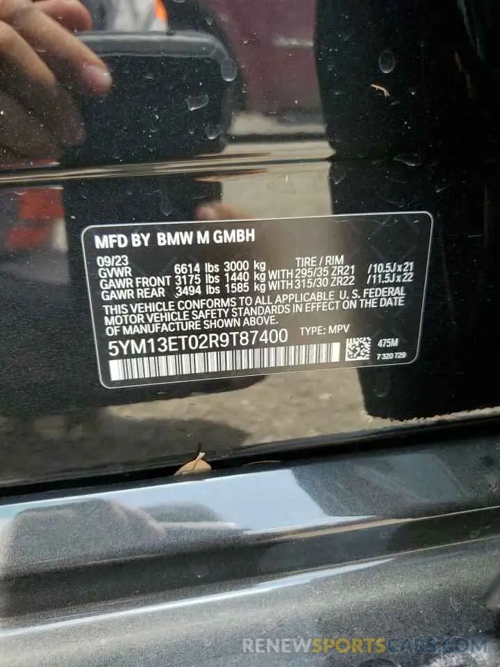 14 fotografías del automóvil dañado 5YM13ET02R9T87400 BMW X5 M COMPE 2024