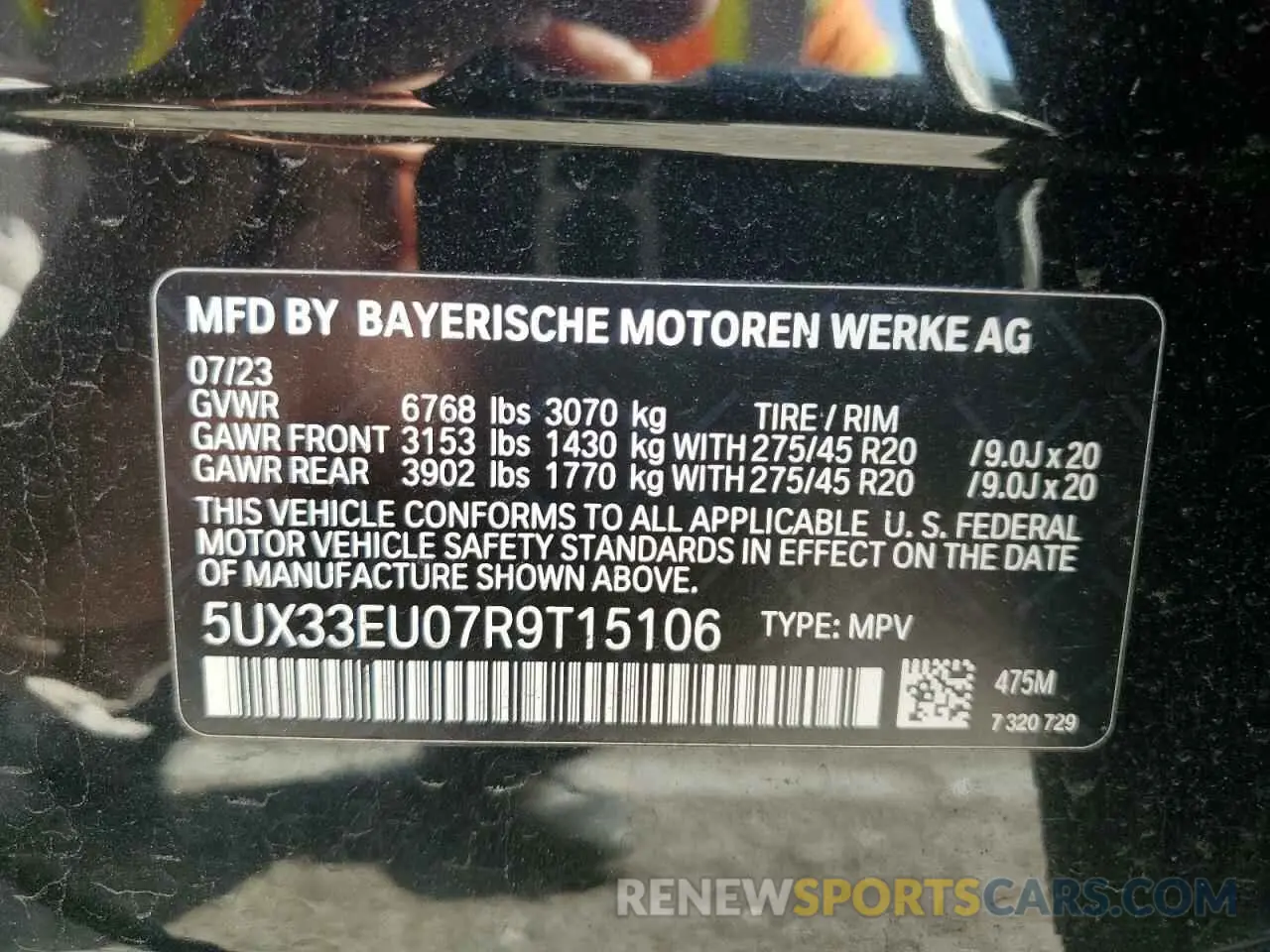 13 fotografías del automóvil dañado 5UX33EU07R9T15106 BMW X5 M60I 2024