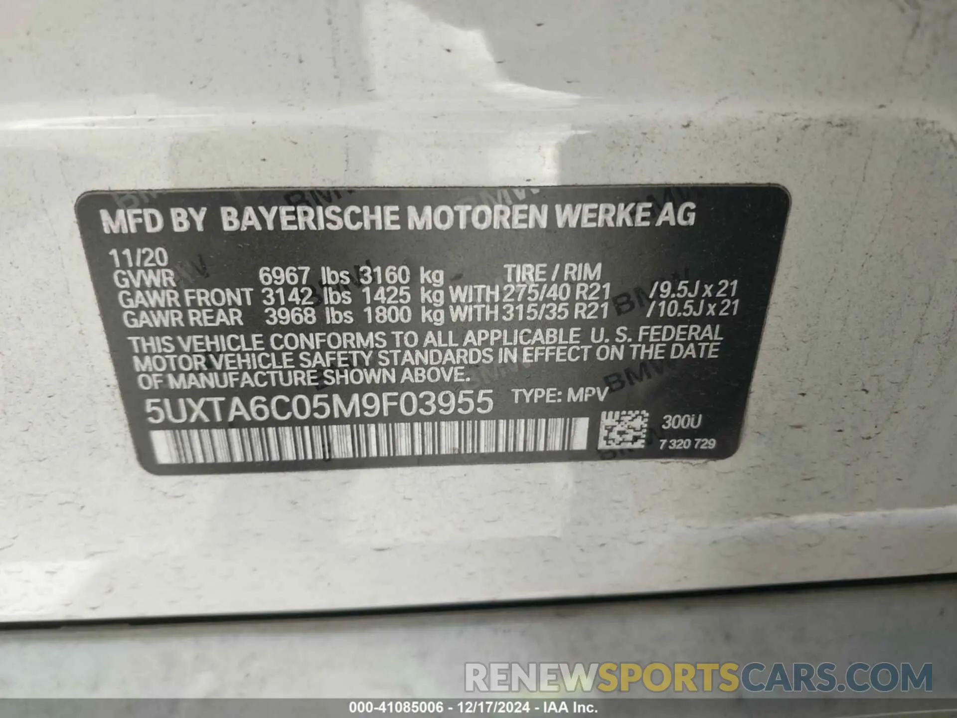 9 fotografías del automóvil dañado 5UXTA6C05M9F03955 BMW X5 PHEV 2021